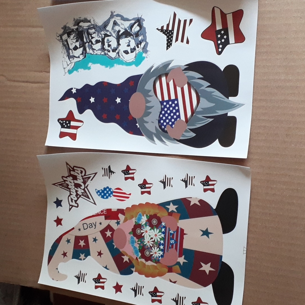 9 sheet pack of window clings